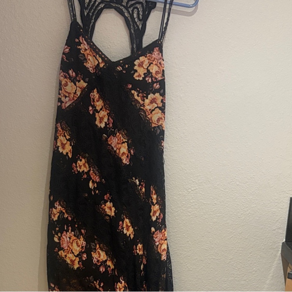 Free People Floral Black Lace Dress - Picture 6 of 6